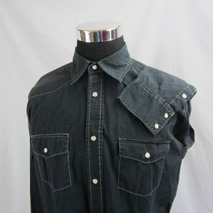 Men’s Old Navy Pearl Snap Hipster Shirt Size L